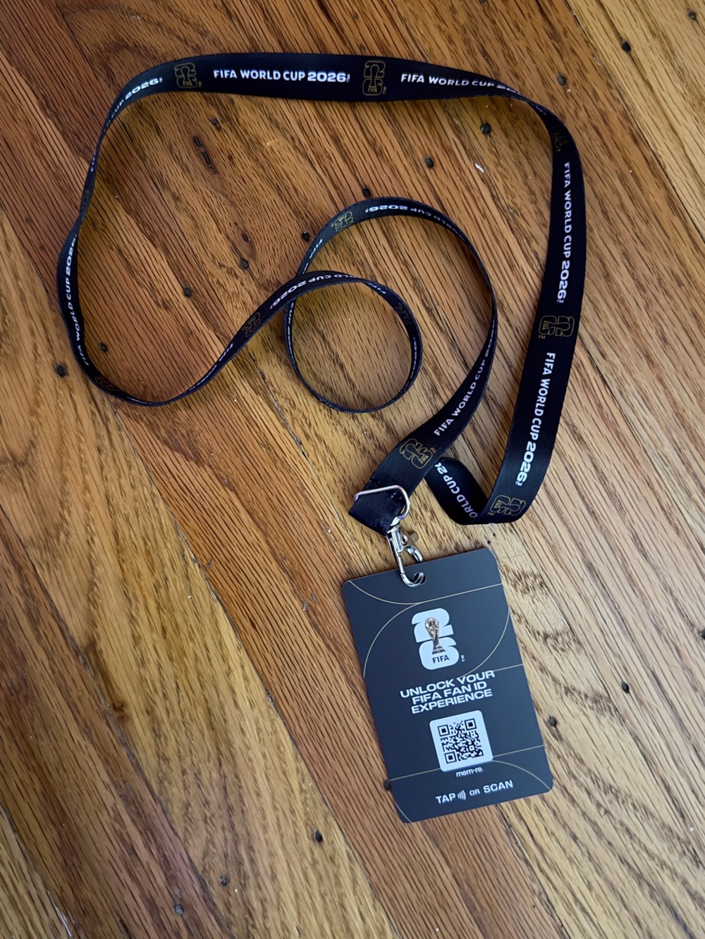 FIFA World Cup 2026 Black Event Lanyard and Credential Badge